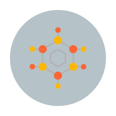 Basit Nanoteknoloji simgesi, vektör illüstrasyonu