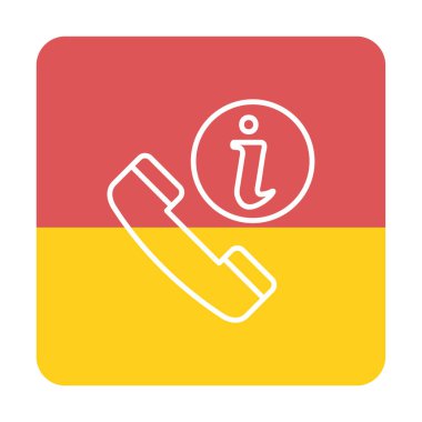 Basit çağrı bilgi simgesi, vektör illüstrasyonu