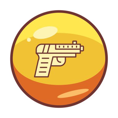 Basit düz silah vektör çizimi