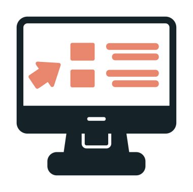 Basit Online Course Üniversitesi simgesi, vektör illüstrasyonu