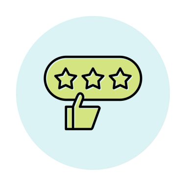 derecelendirme vektör simgesi, İyi İnceleme konsepti                         