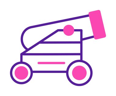 Basit Topçu simgesi, vektör illüstrasyonu