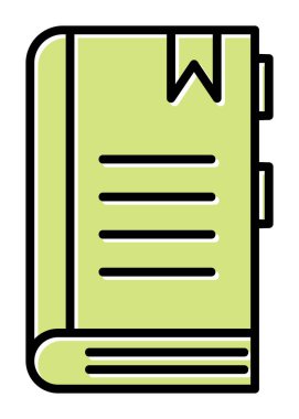 kitap simgesi, vektör illüstrasyonu basit tasarım