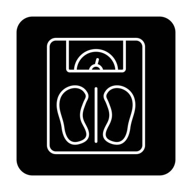 Basit Ağırlık Ölçekleme simgesi, vektör illüstrasyonu