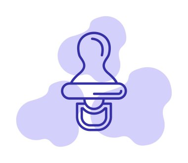 Bebek emziği çizgisi simgesi. doğrusal biçim işareti web tasarımı.