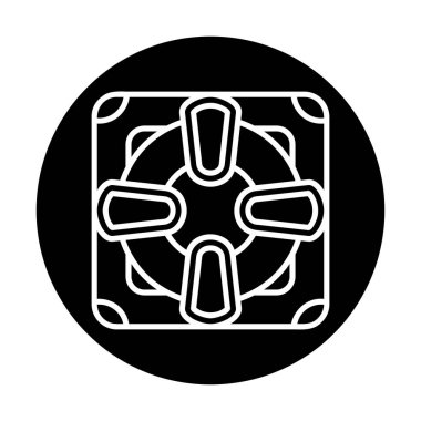 Lifesaver yassı simgesinin vektör çizimi, cankurtaran sembolü  