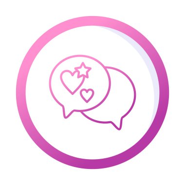 Basit konuşma balonu simgesi, vektör illüstrasyonu