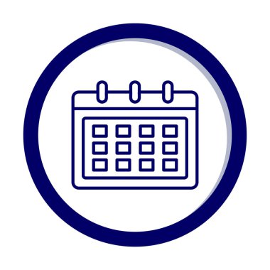 Takvim simgesi, vektör illüstrasyonu basit tasarım