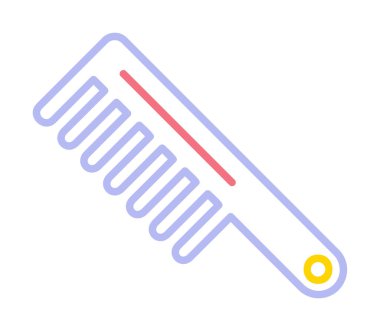 saç tarak ikonu vektör illüstrasyonu 