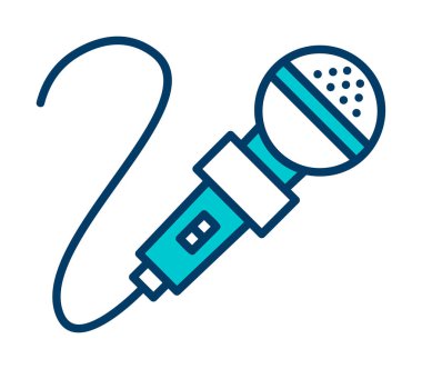 mikrofon web simge vektör çizim           