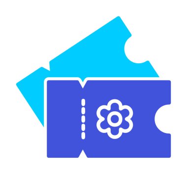 bilet simgesi, vektör illüstrasyonu basit tasarım