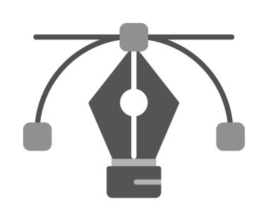 Basit kalem aracı simgesi, vektör illüstrasyonu