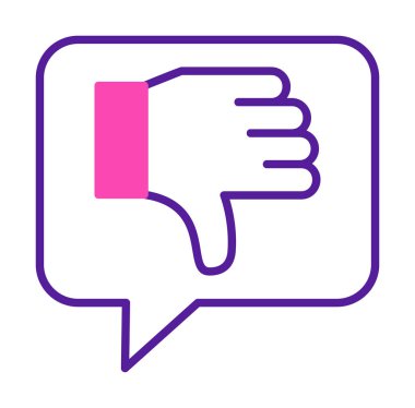 Hoşlanmıyorum. Web simgesi basit illüstrasyon 