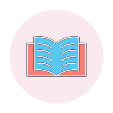 Kitap simgesi illüstrasyon vektörünü aç