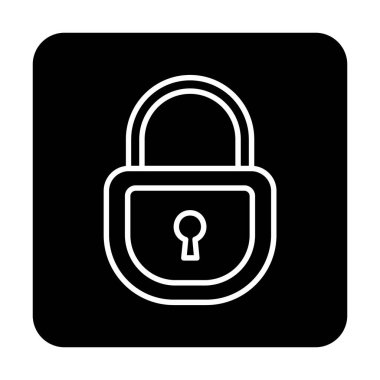 asma kilit web simgesi, vektör illüstrasyonu