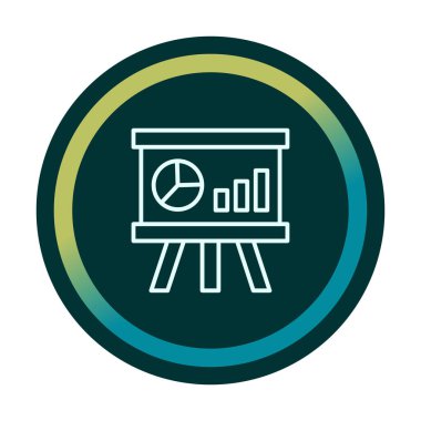 Whiteboard simgesinin vektör illüstrasyonu