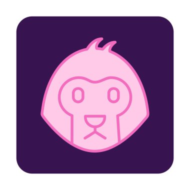  maymun arka planda izole. vektör illüstrasyonu