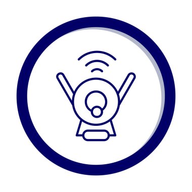 Web kamera düz vektör simgesi