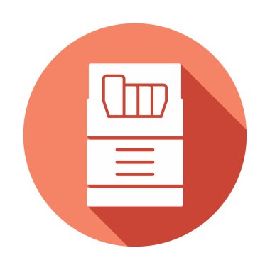 Sigara Kutusu Web simgesi, vektör illüstrasyonu 