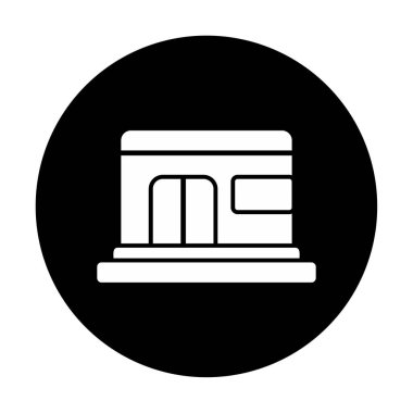 Sığınak düz ikon vektör çizimi