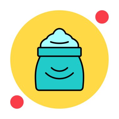 Şeker düzlüğü simgesi, vektör illüstrasyonu  