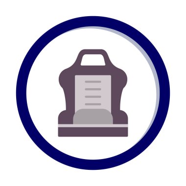 araba koltuğu simgesi, vektör illüstrasyonu 