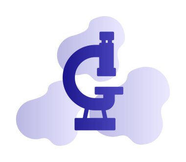 mikroskop düz vektör illüstrasyon tasarımı