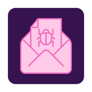 Basit çöp posta harfi simgesi, vektör illüstrasyonu