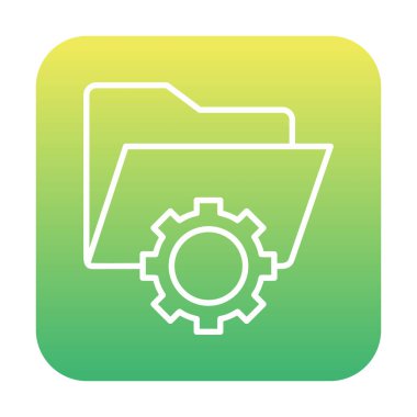 Basit Veri Yönetimi simgesi, vektör illüstrasyonu