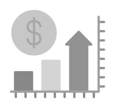 Artan ikon vektör illüstrasyonunun fiyatı