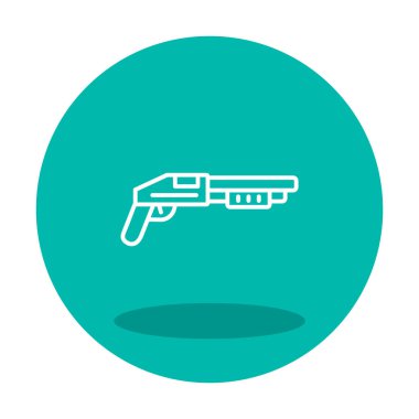 Pompalı düz simge, vektör illüstrasyonu