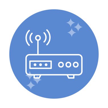 Modem düz ikon vektör çizimi