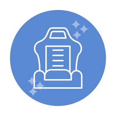 araba koltuğu simgesi, vektör illüstrasyonu 