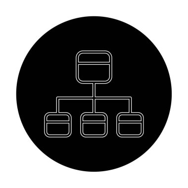 Modern Akış Çizelgesi simgesinin vektör çizimi                            