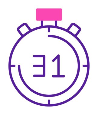 düz yaratıcı kronometre vektör çizimi