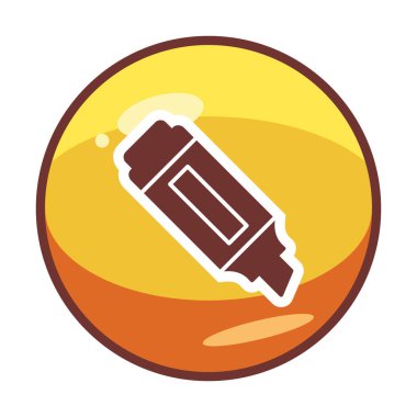 İşaretleyici. Web simgesi basit illüstrasyon                       