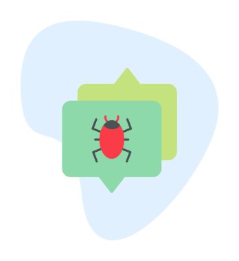 Konuşma balonu vektör resimlemesindeki hata simgesi 