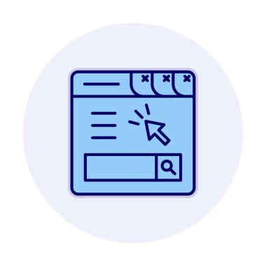 Basit web sayfası simgesi, vektör illüstrasyonu