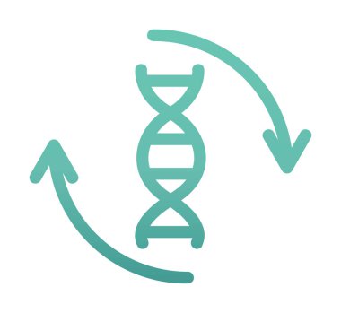 DNA ikon vektör çizimi molekülü