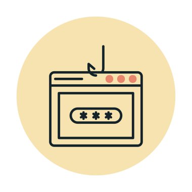 Basit Parola Kopyalama simgesi, vektör illüstrasyonu