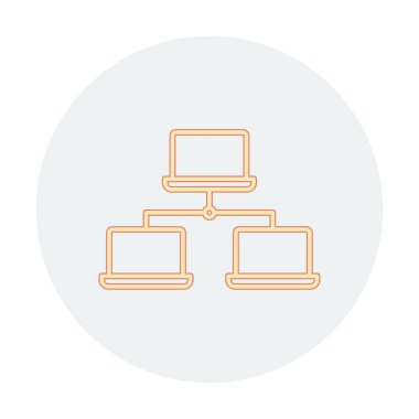 Basit ağ simgesi, vektör illüstrasyonu