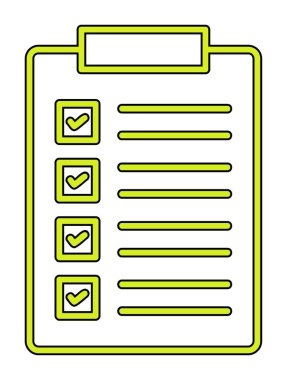 Kontrol Listesi web simgesi, vektör illüstrasyonu 