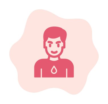 Basit Survivor kişi avatar simgesi, vektör illüstrasyonu