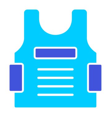 Kurşun geçirmez yelek ağ simgesi, vektör illüstrasyonu