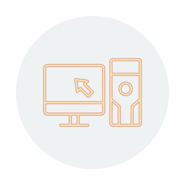 kişisel bilgisayar simgesi, vektör illüstrasyonu basit tasarım