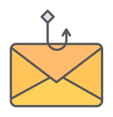  phishing line simgesi vektör illüstrasyon tasarımı