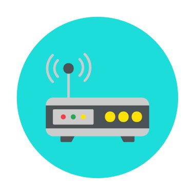 Modem düz ikon vektör çizimi
