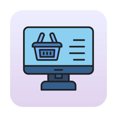 çevrimiçi alışveriş vektörü tasarımı                        