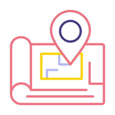 gps konum simgesi, vektör illüstrasyonu basit tasarım