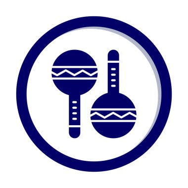 maracas simgesi vektör illüstrasyonu